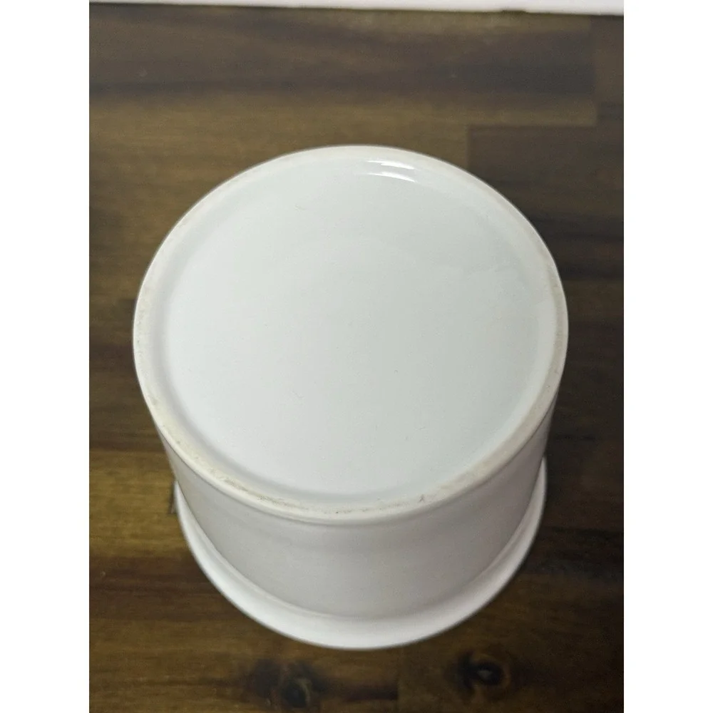 Vintage White Ceramic French Butter Bell Crock